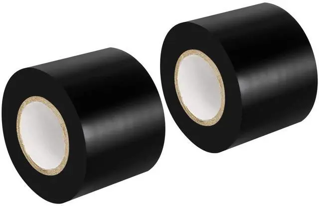 Main image of 2 Rolls Electrical Tape 2 Inch PVC Waterproof Repair Insulation Tape Roll Black Colored, for Outdoor Pipes or Windows in Winter Cold Weather, Self Adhesive Garage Door Workshop Tool Bag