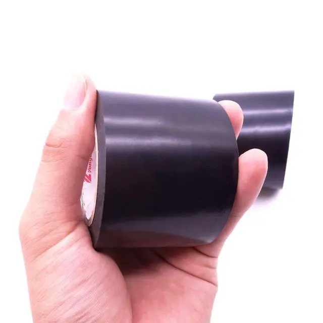 Alt view image 2 of 7 - 2 Rolls Electrical Tape 2 Inch PVC Waterproof Repair Insulation Tape Roll Black Colored, for Outdoor Pipes or Windows in Winter Cold Weather, Self Adhesive Garage Door Workshop Tool Bag