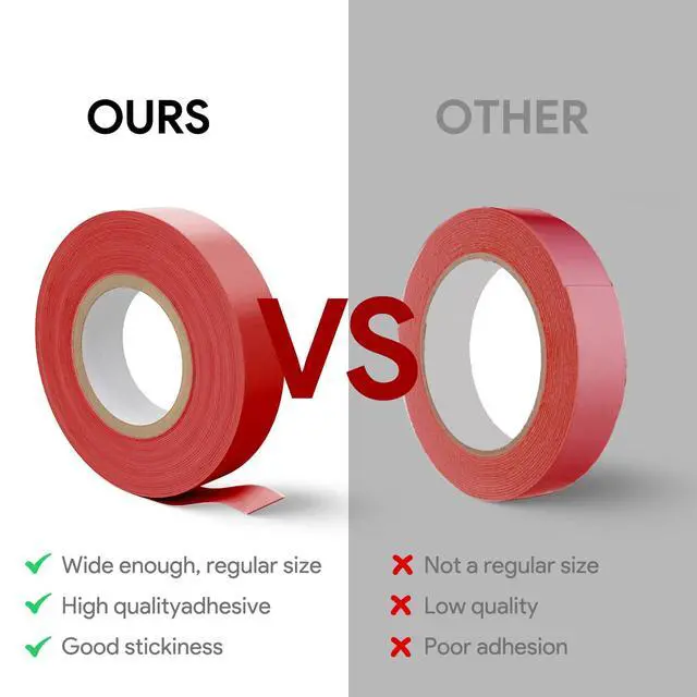 Alt view image 6 of 7 - Flame Retardant Red Electrical Tape; 3/4 Inch * 66 Feet; PVC Electric Tape for Under 600V Electric, Repair, Home Outdoor Indoor Wire Insulation, 5 to 221 (1, Red)