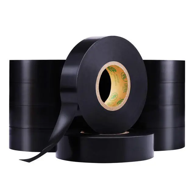 Alt view image 2 of 7 - 10-Pack Black Electrical Tape Waterproof, 3/4 in x 66ft, Industrial Grade UL/CSA Listed High Temp Electrical Tape Electric Super Vinyl