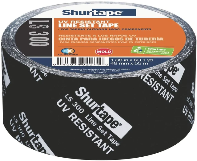 Alt view image 3 of 4 - LS 300 HVAC Line Set Tape, 55m Length x 48mm Width, Black (Pack of 1)