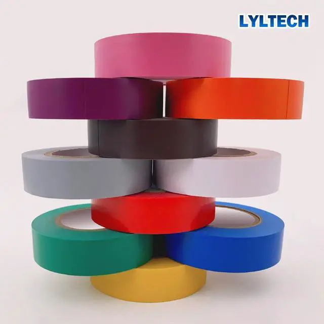Alt view image 3 of 7 - Matte Rainbow Electrical Tape 3/4 Inch x 60 Ft x 10 Colors | 600 FT Total, Matte colored PVC tape, Waterproof, strong adhesive durable easy wrap for electrical wire insulation & repair