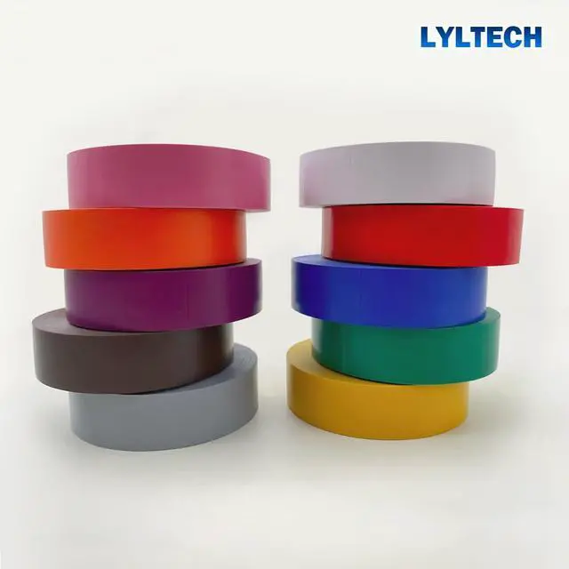 Alt view image 5 of 7 - Matte Rainbow Electrical Tape 3/4 Inch x 60 Ft x 10 Colors | 600 FT Total, Matte colored PVC tape, Waterproof, strong adhesive durable easy wrap for electrical wire insulation & repair