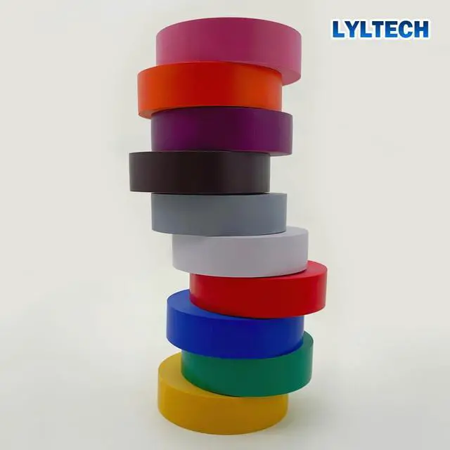 Alt view image 7 of 7 - Matte Rainbow Electrical Tape 3/4 Inch x 60 Ft x 10 Colors | 600 FT Total, Matte colored PVC tape, Waterproof, strong adhesive durable easy wrap for electrical wire insulation & repair