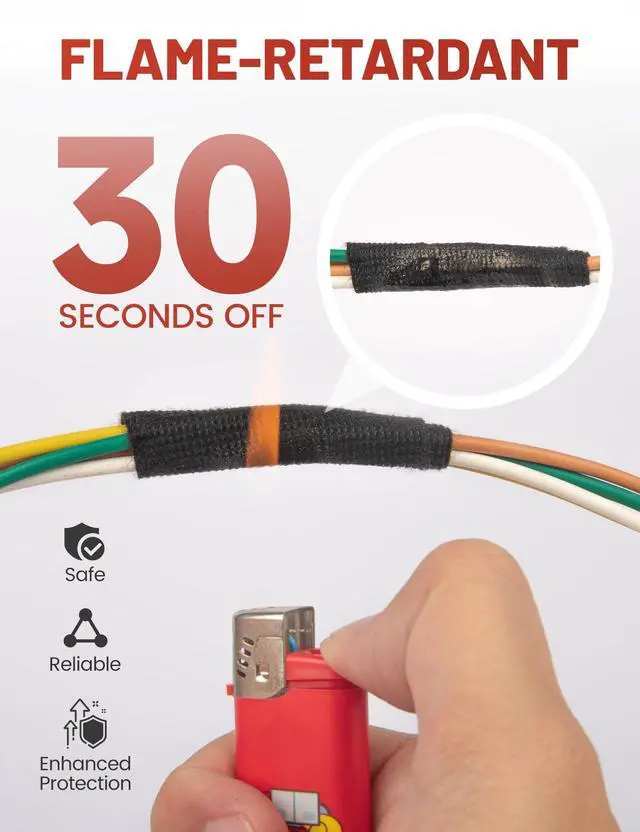 Alt view image 3 of 7 - Wiring Harness Tape High Temp Wire Cable Loom Self-Adhesive Fabric Tape for Electrical Automotive Engine Harness Wrap Protection Noise Damping Cables Fixed 3/4 Inch x 50 FT 5 Rolls