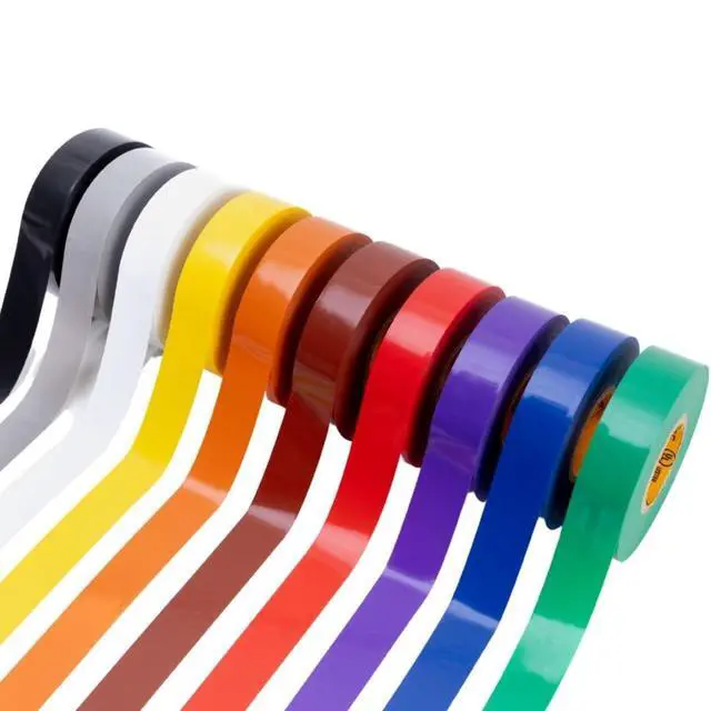 Alt view image 5 of 7 - - Mixed Colors Electrical Tape 10 Rolls, 3/4in x 66ft, UL/CSA Listed | Waterproof PVC Vinyl Tape, UL/CSA Listed, Self Adhesive - For Wire Insulation & Electrical Repairs