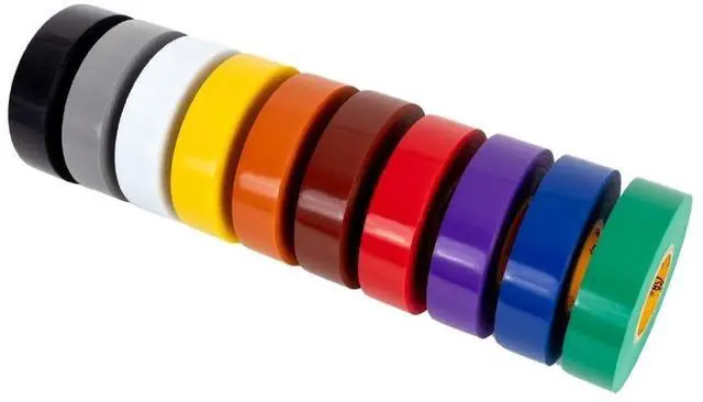 Alt view image 2 of 7 - - Mixed Colors Electrical Tape 10 Rolls, 3/4in x 66ft, UL/CSA Listed | Waterproof PVC Vinyl Tape, UL/CSA Listed, Self Adhesive - For Wire Insulation & Electrical Repairs
