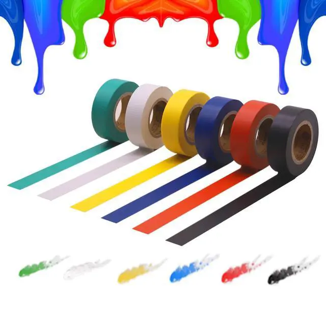 Alt view image 3 of 7 - Electrical Tape Colors 6 Pack 0.7-Inch by 30 Feet, Voltage Level 600V Dustproof, Adhesive for General Home Vehicle Auto Car Power Circuit Wiring Multicolor