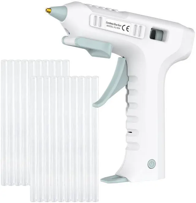 Main image of Cordless Hot Glue Gun, 20s Fast Preheat Wireless Mini Hot Melt Glue Gun, 2600mAh USB-C Rechargeable Battery Powered Glue Gun for Crafts with 20 Glue Sticks, Auto Shut-Off for DIY Home Repairs