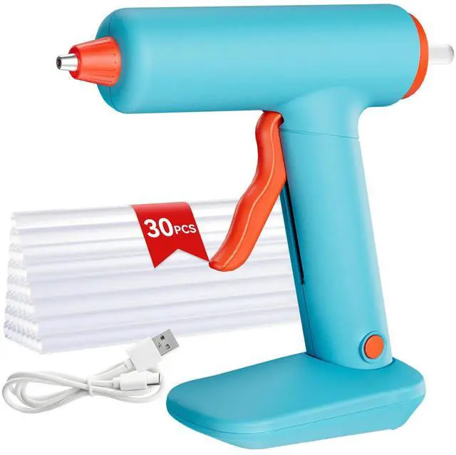 Main image of Hot Glue Gun, Cordless Hot Glue Gun, 90s Fast Heating, Mini glue gun and sticks set with 2600mAh Type-C Rechargeable,30 Premium Glue Sticks, Ideal for DIY Crafts, Home Repairs, Creative Projects