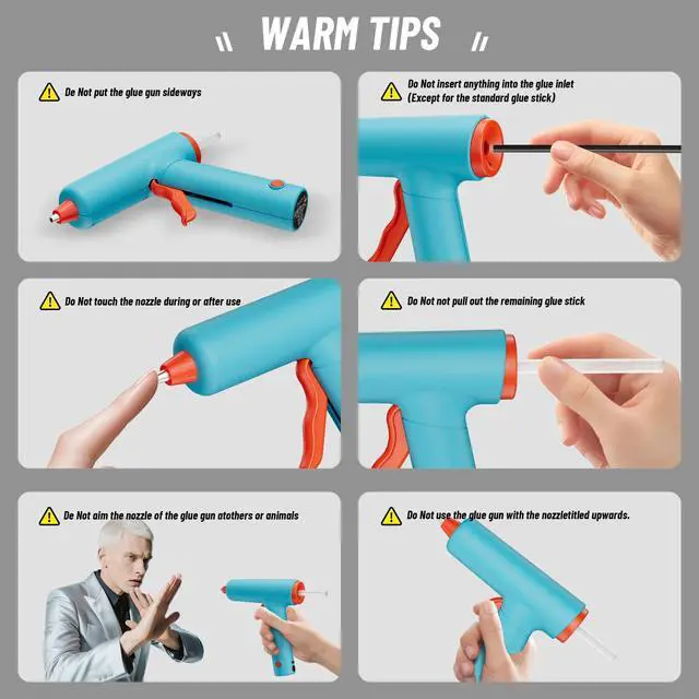 Alt view image 6 of 7 - Hot Glue Gun, Cordless Hot Glue Gun, 90s Fast Heating, Mini glue gun and sticks set with 2600mAh Type-C Rechargeable,30 Premium Glue Sticks, Ideal for DIY Crafts, Home Repairs, Creative Projects