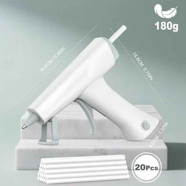 Alt view image 2 of 7 - Cordless Hot Glue Gun, Fast Preheat, 2.6Ah Rechargeable Battery, Smart Auto Shut-Off, 20pcs Glue Sticks Ideal for DIY Crafts, Home Repair & Arts Projects
