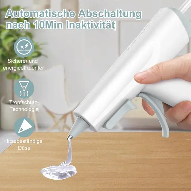 Alt view image 5 of 7 - Cordless Hot Glue Gun, Fast Preheat, 2.6Ah Rechargeable Battery, Smart Auto Shut-Off, 20pcs Glue Sticks Ideal for DIY Crafts, Home Repair & Arts Projects