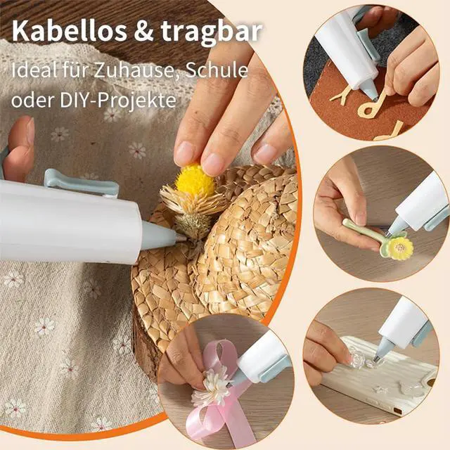 Alt view image 6 of 7 - Cordless Hot Glue Gun, Fast Preheat, 2.6Ah Rechargeable Battery, Smart Auto Shut-Off, 20pcs Glue Sticks Ideal for DIY Crafts, Home Repair & Arts Projects