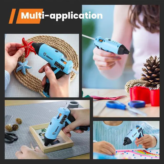 Alt view image 6 of 6 - Cordless Hot Glue Gun Kit, 2Ah Battery, Includes 25 Glue Sticks | 15s Fast Preheating, Glue Gun and Sticks Set, Smart Power-off, Anti-Drip for School Crafts, DIY Arts, Home Repairs