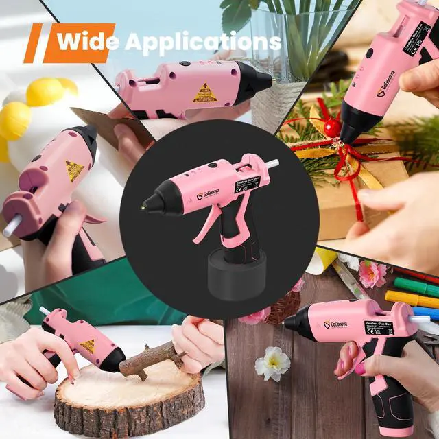 Alt view image 6 of 6 - Cordless Hot Glue Gun Kit, 2Ah Battery, Includes 25 Glue Sticks | 15s Fast Preheating, Glue Gun and Sticks Set, Smart Power-off, Anti-Drip for School Crafts, DIY Arts, Home Repairs