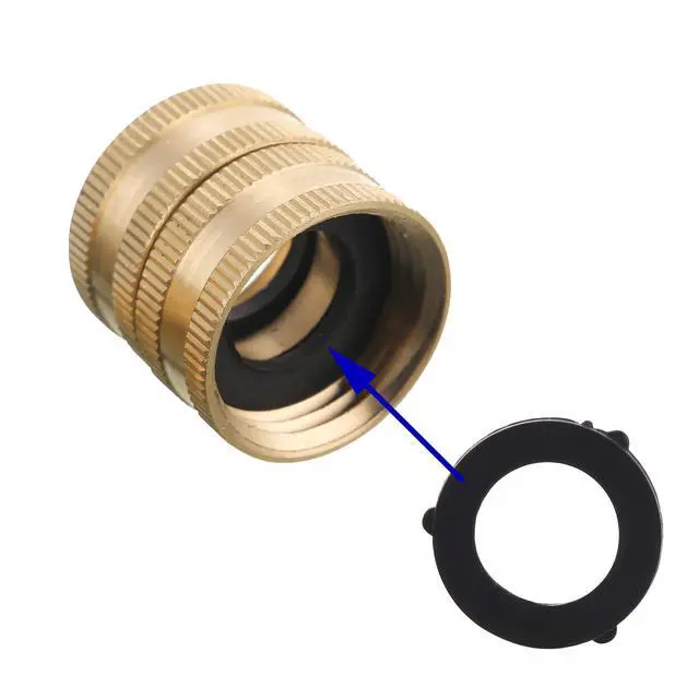 Alt view image 4 of 6 - Garden Hose Adapter 3/4, Male to Male, Female to Female, 4-Pack | Standard 3/4 GHT, Solid Brass Connector, Rust-resistant, Easy to Install, No Leakage, Extra 4 Washers