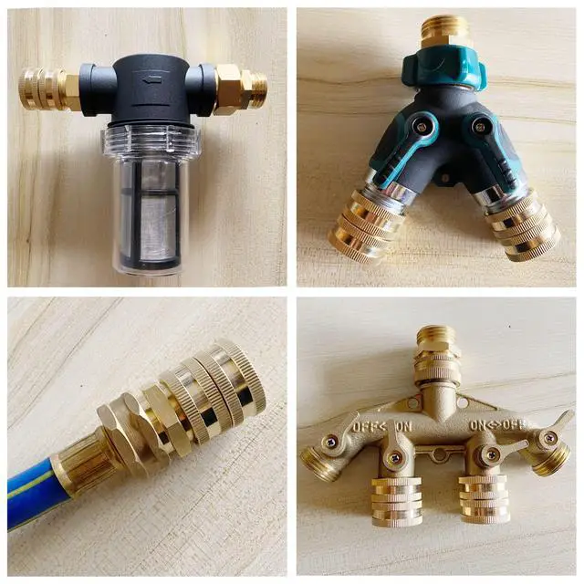 Alt view image 5 of 6 - Garden Hose Adapter 3/4, Male to Male, Female to Female, 4-Pack | Standard 3/4 GHT, Solid Brass Connector, Rust-resistant, Easy to Install, No Leakage, Extra 4 Washers