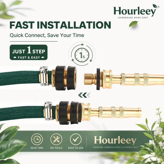 Alt view image 3 of 7 - Garden Hose Quick Connector, 3/4 Inch Male and Female Garden Hose Fitting Quick Connector, 6 Set