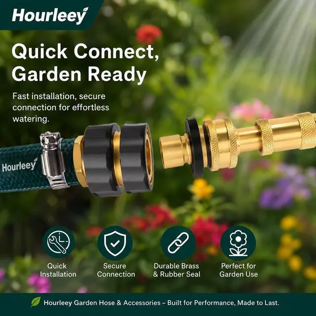 Alt view image 6 of 7 - Garden Hose Quick Connector, 3/4 Inch Male and Female Garden Hose Fitting Quick Connector, 6 Set