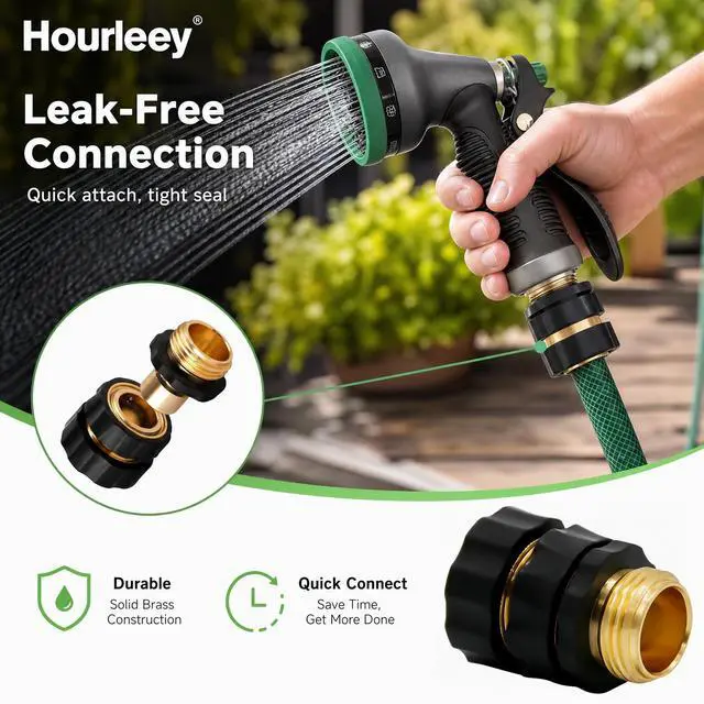 Alt view image 7 of 7 - Garden Hose Quick Connector, 3/4 Inch Male and Female Garden Hose Fitting Quick Connector, 6 Set