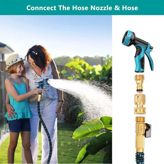 Alt view image 4 of 7 - Garden Hose Quick Connector, Solid Brass 3/4 Inch Thread Fitting No-Leak Water Hose Female and Male Easy Connect (6 Sets)