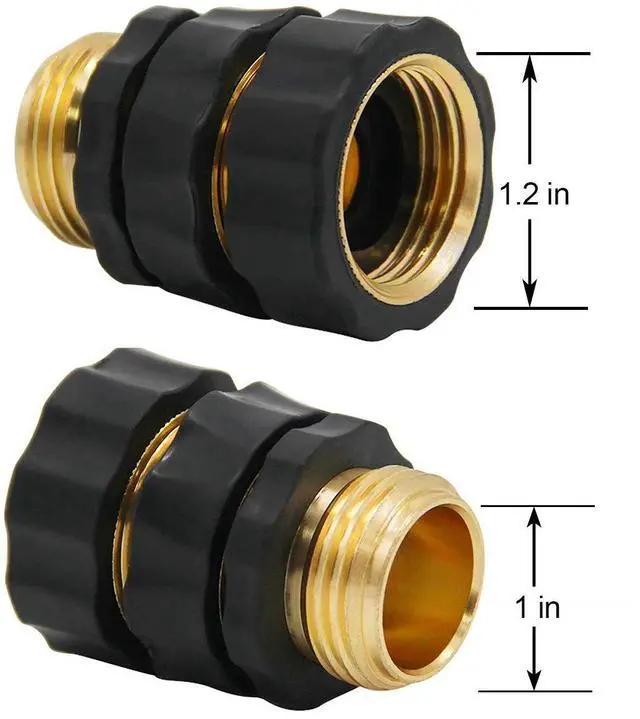 Alt view image 2 of 6 - 3/4" Garden Hose Connector, 9 Pieces Garden Hose Quick Connect Fittings, Male and Female Quick Release Garden Hose Connector