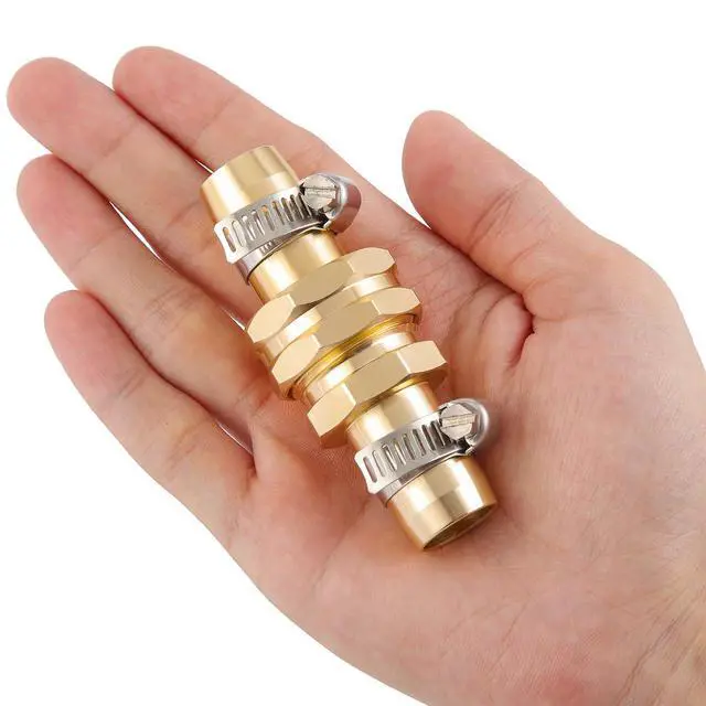 Alt view image 4 of 6 - Garden Hose Repair Connector Kit, Fit for 3/4" or 5/8" Garden Hose Fitting | 5 Set Male and Female Hose Adapter, Water Hose Repair Kit with Clamps
