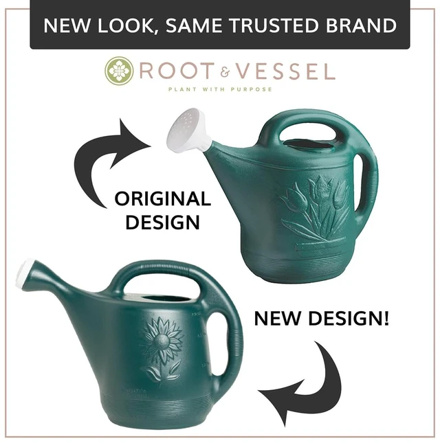 Alt view image 3 of 5 - Classic 2-Gallon Watering Can Outdoor, Hunter Green | Made in USA; capacity markings; detachable nozzle for precise pour; wide spout for showering; durable UV-resistant plastic