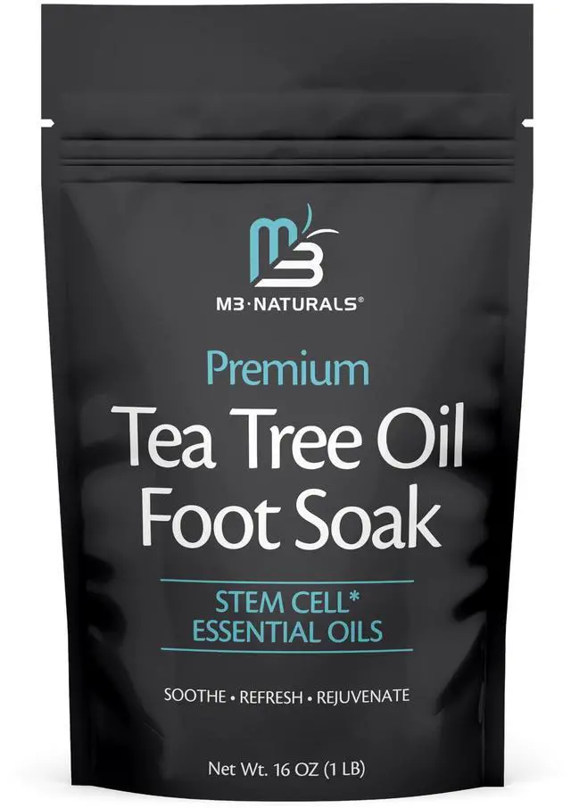 Main image of Tea Tree Oil Foot Soak and Epsom Salts for soaking | Foot Spa and Remedy for Athletes Foot, Stinky Feet, and Foot Soak for Dry Cracked Feet | Detox Foot Soak and Tea Tree Oil for Healthy Toenails 16oz
