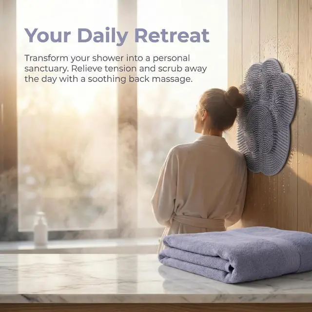 Alt view image 5 of 7 - Foot Scrubber Mat for Use in Shower - Shower Foot Cleaner Dead Skin, Foot Massager Spa Mat for Men & Women to Soothe Achy Feet, Non Slip Suction Cups