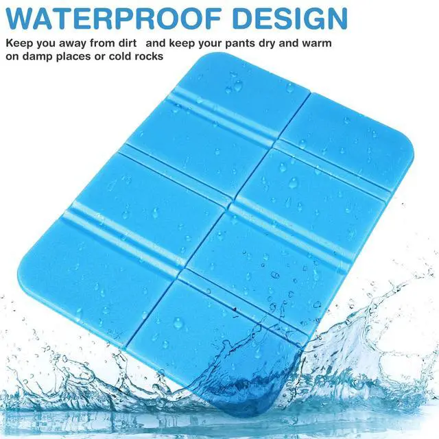 Alt view image 3 of 6 - 6 Pcs Camping Cushion Hiking Seat Pad Small Foldable Waterproof Foam Mat with Storage Bag to Sit on Bleacher Ultralight Foam Sitting Pad for Outdoor Picnic Trekking Stadium Travel 15x11 Inch 6 Colors