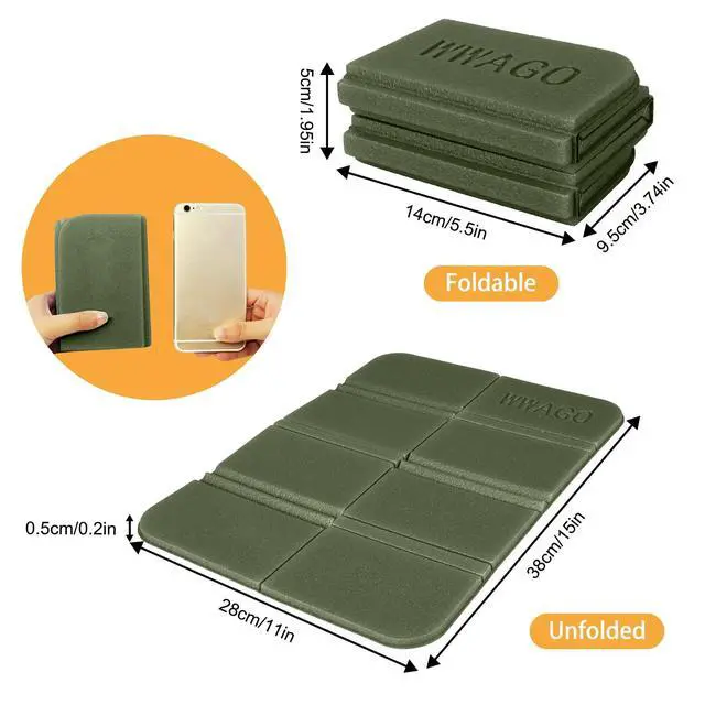 Alt view image 2 of 7 - Camping Seat Cushion, 4 Pack 15x11inch Waterproof Foam Sitting Mat Pad for Outdoor Sports Travel