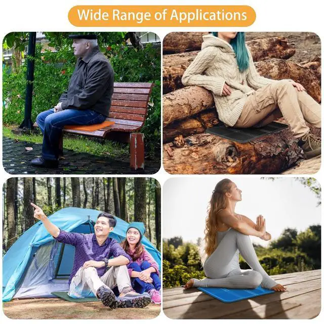 Alt view image 7 of 7 - Camping Seat Cushion, 4 Pack 15x11inch Waterproof Foam Sitting Mat Pad for Outdoor Sports Travel