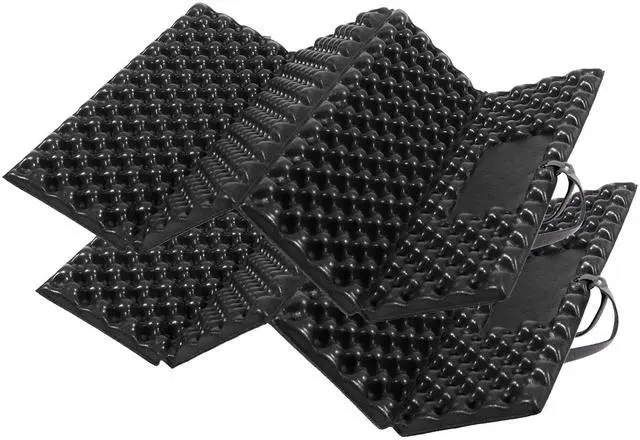 Main image of Ultralight Foam Backpacking Sit Pad, Foldable Waterproof Z Hiking Sitting Pad Insulated Stadium Seat Cushion with Strap for Outdoor Camping Picnic, Black 2pc