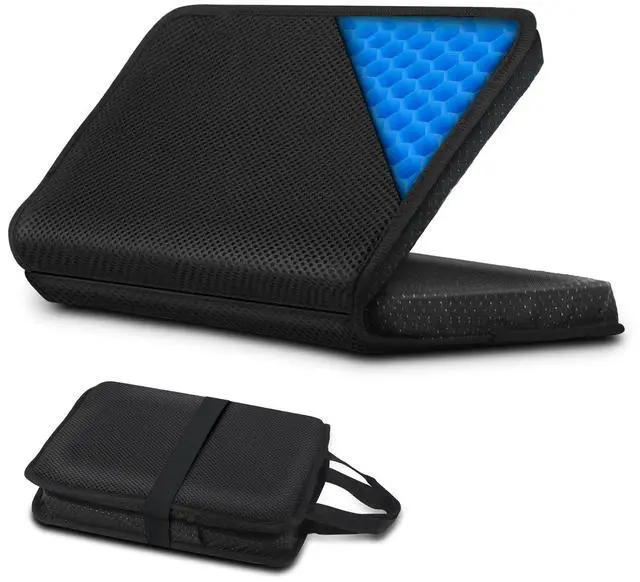 Main image of Gel Travel Seat Cushion Portable Airplane & Stadium Cushion 16.5" x 12" Gel Grid Design for Ultimate Comfort Foldable Cushions for Commute, Airplanes, Camping, Bleachers