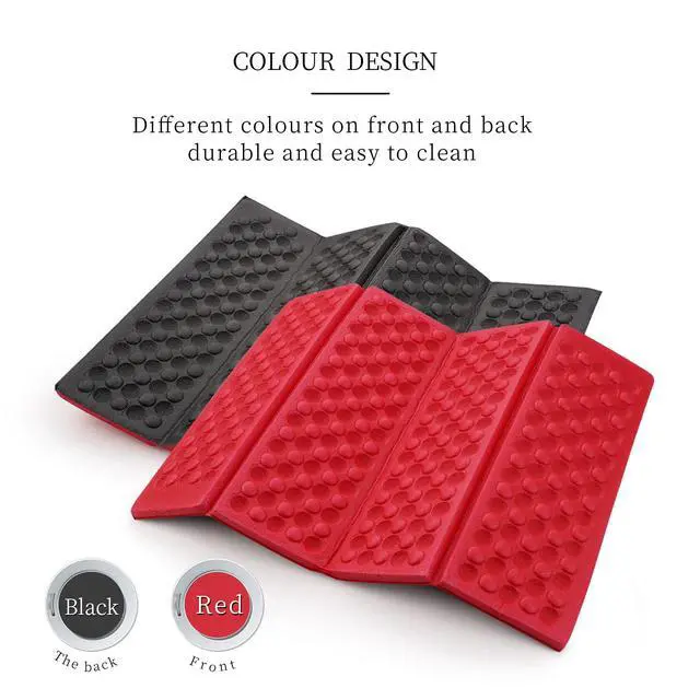 Alt view image 3 of 7 - 3940 Portable Lightweight Mini Waterproof Folding Mat, Foam Sitting Pad for Outdoor Activities, Foldable Kneeling and Seat Cushion for Comfort, Red