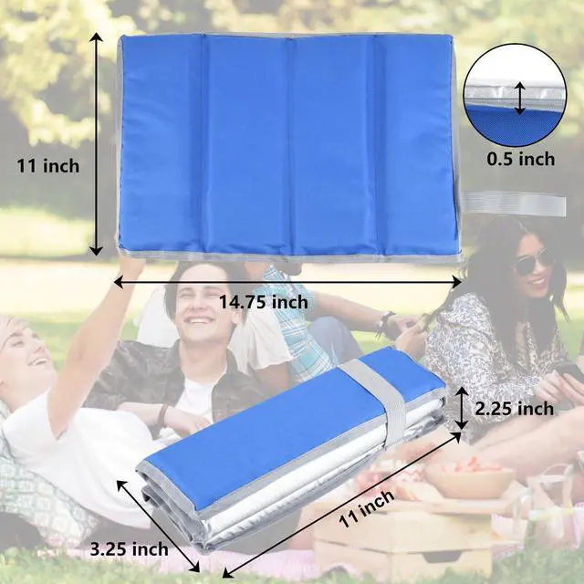 Alt view image 3 of 7 - 2 Pcs Foldable Sitting Pad Seat Cushion Portable Sitting Mat Foam Camping Sit Cushion Insulated Sitting Pad Hiking Sitting Mat Waterproof Seating Mat with Strap for Travel Picnic Hiking Fishing