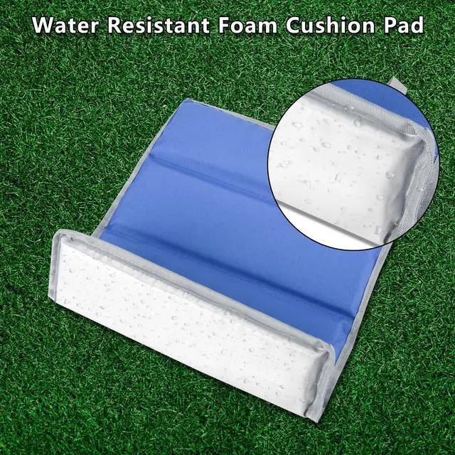 Alt view image 4 of 7 - 2 Pcs Foldable Sitting Pad Seat Cushion Portable Sitting Mat Foam Camping Sit Cushion Insulated Sitting Pad Hiking Sitting Mat Waterproof Seating Mat with Strap for Travel Picnic Hiking Fishing