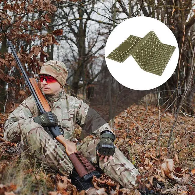 Alt view image 6 of 6 - 2 Pcs Waterproof Foldable Hunting Mat, Lightweight Foam Hunting Sitting Pad | Portable Hiking Sitting Seat Cushion with Straps for Outdoor Hunting Camping Tree Stand Accessories