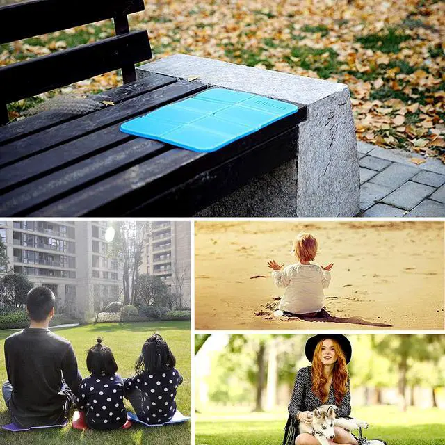 Alt view image 2 of 7 - 2PCS Camping Cushion Seat, Foldable Ultralight Foam Sitting Pads, Save Your Backpack Space and Reduce Weight