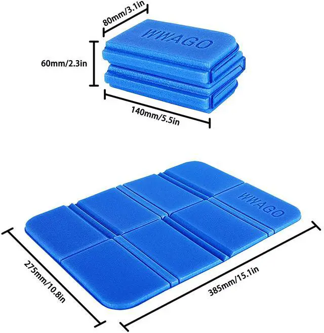 Alt view image 7 of 7 - 2PCS Camping Cushion Seat, Foldable Ultralight Foam Sitting Pads, Save Your Backpack Space and Reduce Weight