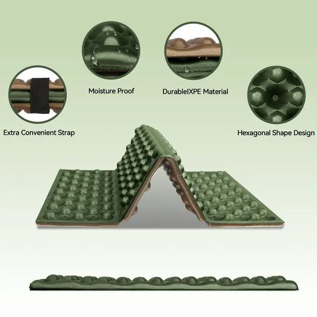 Alt view image 3 of 7 - Foam Seat Mat for Camping, Foldable Seat Pat Cushion for Stadium Green 1PC | Waterproof IXPE Sitting Pad for Backpacking Travel,Hikking,Picnic,Stadiums and Bleachers (Iron Grey-1 Pack)