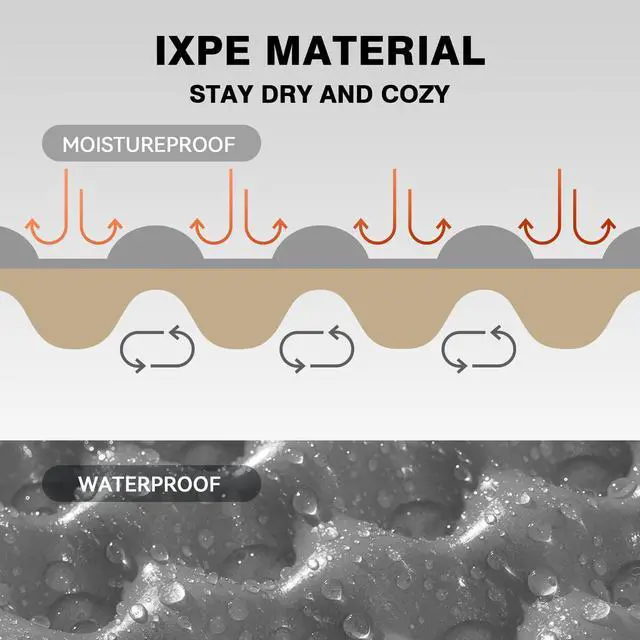 Alt view image 3 of 7 - Foam Seat Mat for Camping, Foldable Seat Pat Cushion for Stadium Grey 1PC | Waterproof IXPE Sitting Pad for Backpacking Travel,Hikking,Picnic,Stadiums and Bleachers (Iron Grey-1 Pack)