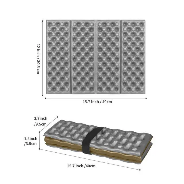 Alt view image 5 of 7 - Stadium Seat Pad, Camping Foam Pad, Foldable Z Stadium Seat Cushion Insulated Sitting Pad for Camping Backpacking Stadium Outdoor Picnic, Hiking, Mountain,Bleachers (Iron Grey 1PC)