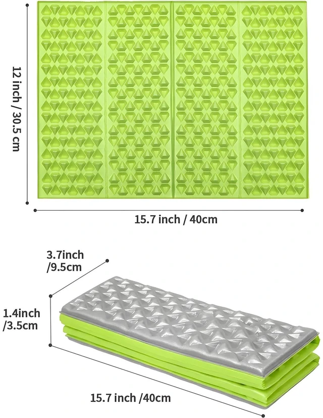 Alt view image 4 of 7 - Stadium Seat Pad, Foam Sitting Pad Mat, Diamond Foldable Camping Seat Cushion for Bleachers, Outdoor Hiking, Backpacking, Picnic, Fishing, Concert,Mountaineering