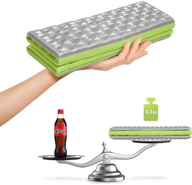 Alt view image 6 of 7 - Stadium Seat Pad, Foam Sitting Pad Mat, Diamond Foldable Camping Seat Cushion for Bleachers, Outdoor Hiking, Backpacking, Picnic, Fishing, Concert,Mountaineering