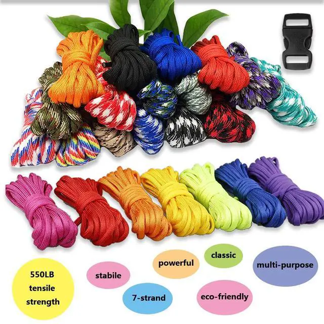 Alt view image 2 of 6 - 56Pcs 28 Color 10 Ft Paracord Cord 550 Bracelets Kit Crafting | Multifunction Ropes, Buckles Lanyards, Keychain Survival, Rope DIY, Manual Braiding, Supplies, Living Room Accessory