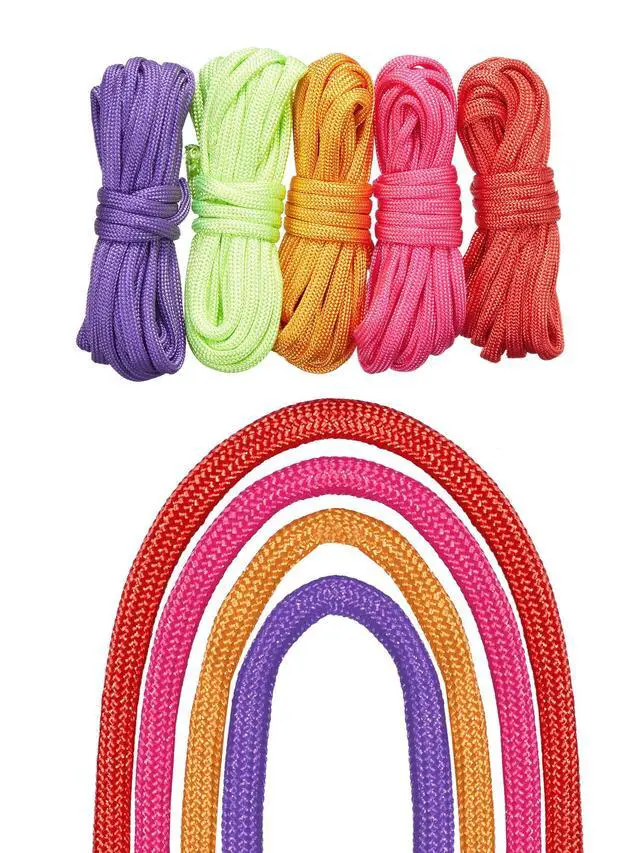 Alt view image 3 of 7 - 24 Pcs 10 Ft Paracord Cord 550 Multifunction Rope Kit,Solid Style | Paracord Bracelet Rope Crafting Making Rope Kit, for Lanyards Keychain Dog Collar Woven, DIY Manual Braiding Supplies