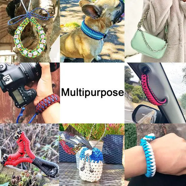 Alt view image 6 of 6 - 36 Colors 10ft Paracord 550 Combo kit, Paracord Bracelets Making kit - Multifunction Paracord Rope with Instruction for Making Lanyard, Dog Collar, Idea for Gift (36 Colors A)